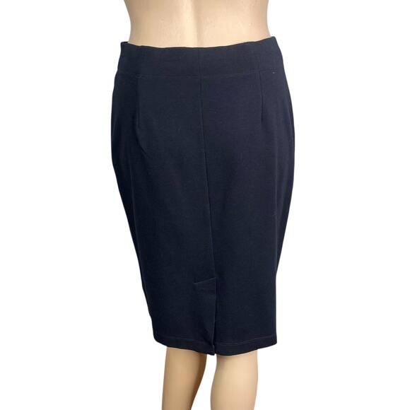 Eileen Fisher Black Minimalist Stretch Ponte Knit Viscose Pencil Skirt SZ XSP - Picture 6 of 8